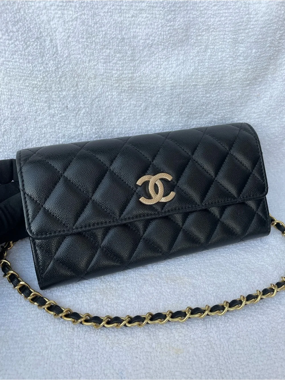 🖤Black Chanel  Caviar flap long wallet